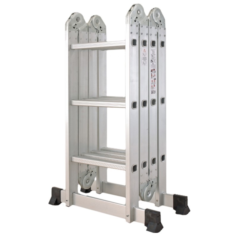 Inox Kiss Πολυμορφική σκάλα αλουμινίου 4x4 Σκαλιά LAD604 Inox Kiss Πολυμορφική σκάλα αλουμινίου 4x4 Σκαλιά LAD604