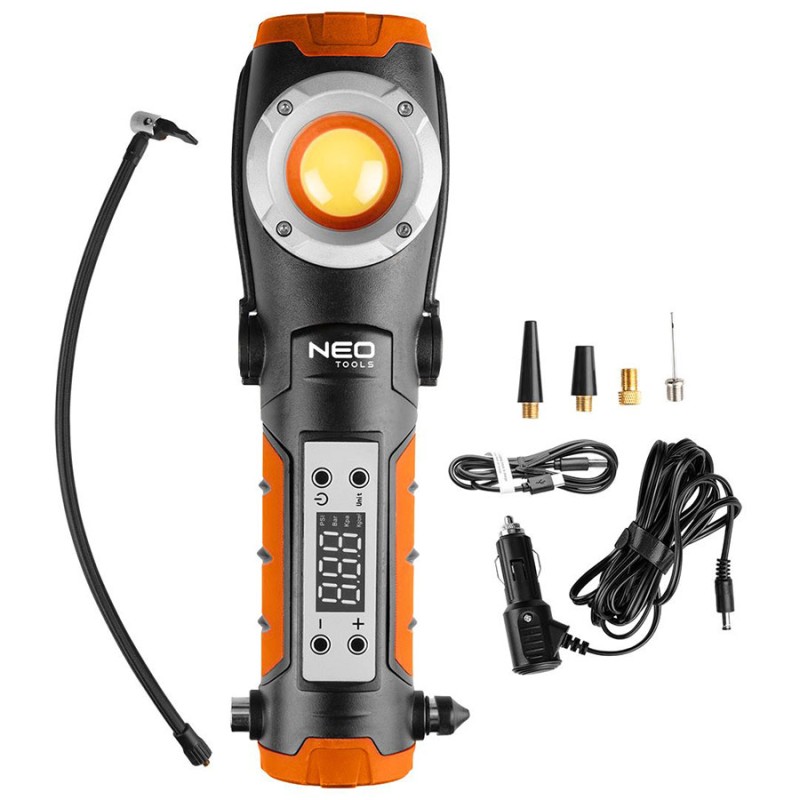 NEO TOOLS Φακός επαναφορτιζόμενος με αεροσυμπιεστή 4σε1 99-130 NEO TOOLS Φακός επαναφορτιζόμενος με αεροσυμπιεστή 4σε1 99-130