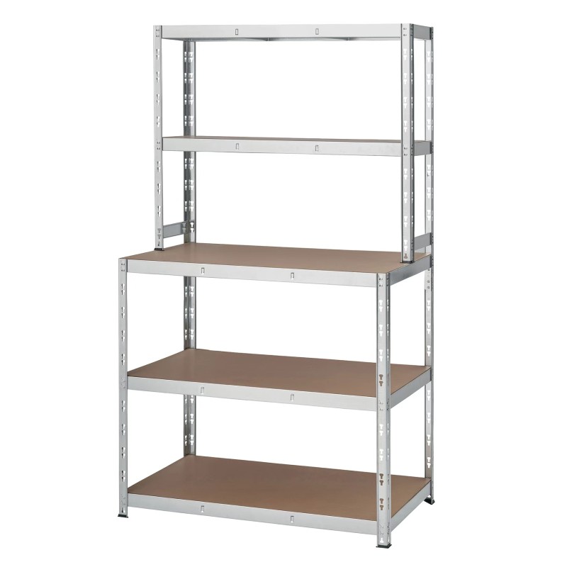 Inox Kiss SH850 Πάγκος εργασίας 181x100x60cm με 3+2 ράφια  SH850