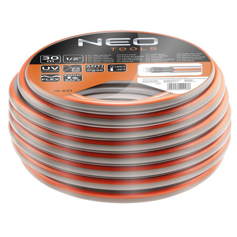 NEO TOOLS Λάστιχο ποτίσματος OPTIMA 1/2" 30m 15-821 NEO TOOLS Λάστιχο ποτίσματος OPTIMA 1/2" 30m 15-821