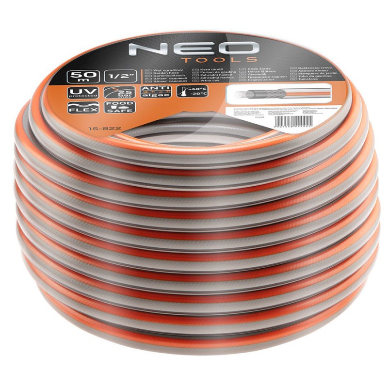 NEO TOOLS Λάστιχο ποτίσματος OPTIMA 1/2" 50m 15-822 NEO TOOLS Λάστιχο ποτίσματος OPTIMA 1/2" 50m 15-822