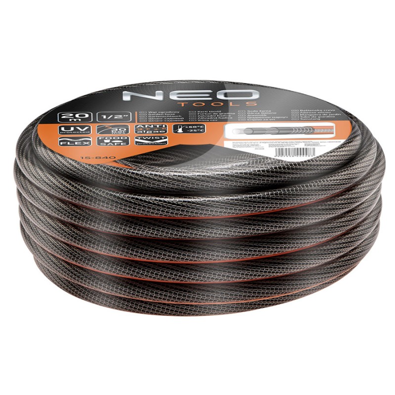 NEO TOOLS Λάστιχο ποτίσματος PROFESSIONAL 1/2" 20m 15-840 NEO TOOLS Λάστιχο ποτίσματος PROFESSIONAL 1/2" 20m 15-840