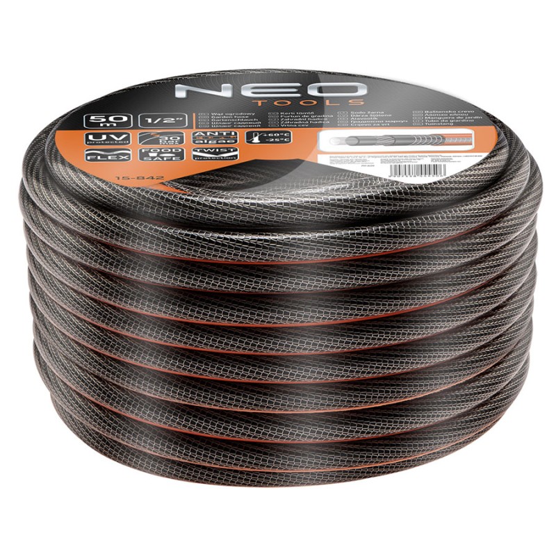 NEO TOOLS Λάστιχο ποτίσματος PROFESSIONAL 1/2" 50m 15-842 NEO TOOLS Λάστιχο ποτίσματος PROFESSIONAL 1/2" 50m 15-842