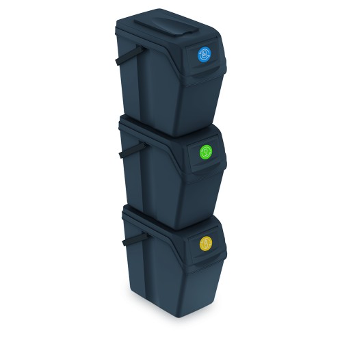 PROSPERPLAST Πλαστικοί Κάδοι Sortibox Set 3x25 lt IKWB25S3-S433