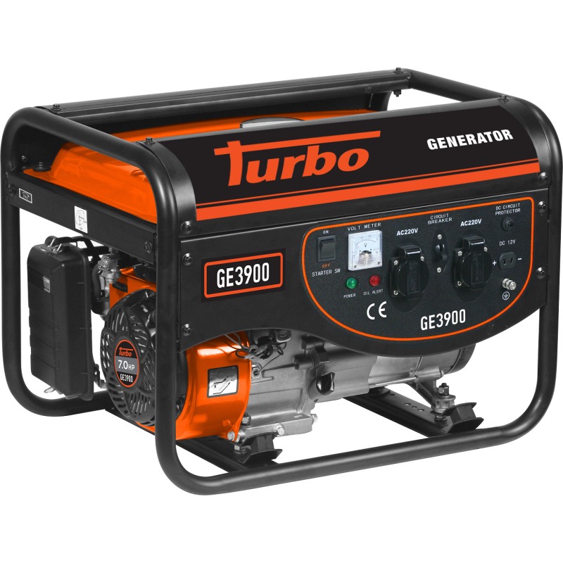 TURBO GE3900 Γεννήτρια βενζίνης 3000W 7.0Hp 3.5kVA TURBO GE3900 Γεννήτρια βενζίνης 3000W 7.0Hp 3.5kVA