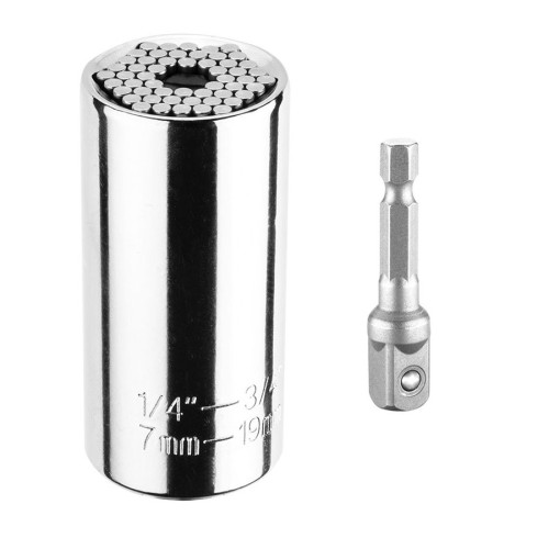 GRAPHITE Πολυκαρυδάκι 3/8" 7-19mm με αντάπτορα για δράπανο 55H224