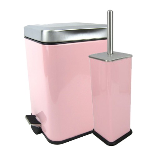Κάδος μπάνιου 5 lt με πιγκάλ σετ χρώμα ροζ BAN201207