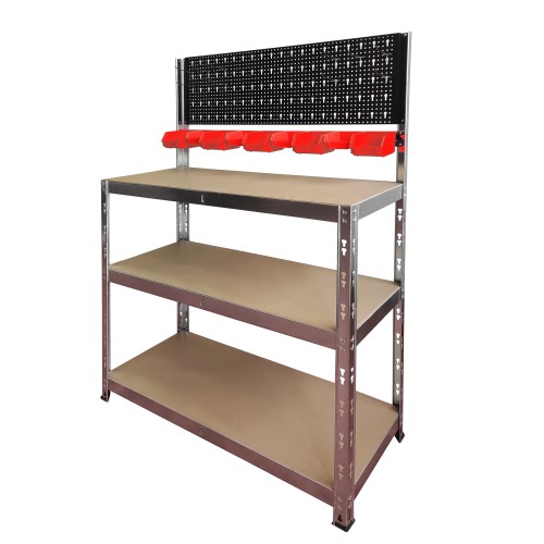 Inox Kiss SH800 Πάγκος εργασίας γαλβανιζέ 100x40x136 cm με πάνελ