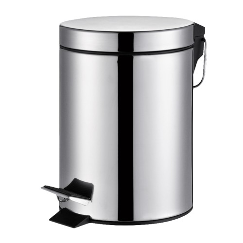 BORMANN BTW9016 Μεταλλικό Καλαθάκι Μπάνιου 5L,Χρώμιο,Φ20,5x28cm