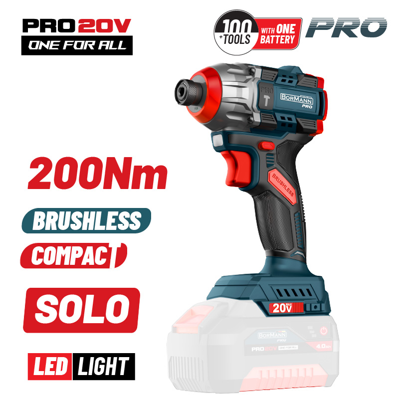 BORMANN Pro BBP5410 Παλμικό Κατσαβίδι Compact Brushless Μπαταρίας 20V,Li-Ion,200Nm SOLO BORMANN Pro BBP5410 Παλμικό Κατσαβίδι Compact Brushless Μπαταρίας 20V,Li-Ion,200Nm SOLO