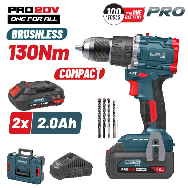 BORMANN Pro BBP5451X44CA Δραπαν/βιδο Κρουστικό 20V,2x4Ah,Li-Ion,Compact,2 Ταχύτητες & Βαλίτσα BORMANN Pro BBP5451X44CA Δραπαν/βιδο Κρουστικό 20V,2x4Ah,Li-Ion,Compact,2 Ταχύτητες & Βαλίτσα