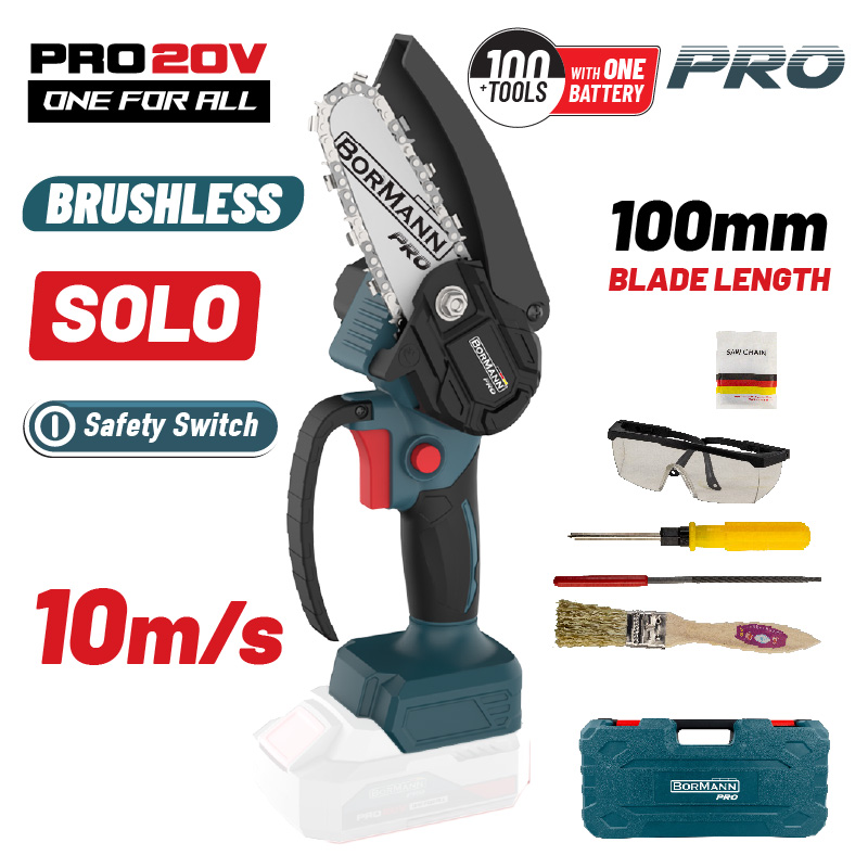 BORMANN Pro BBP3914C Κλαδευτικό Αλυσοπρίονο Μπαταρίας 20V,Brushless,Λάμα 10cm,825gr,Βαλίτσα,SOLO BORMANN Pro BBP3914C Κλαδευτικό Αλυσοπρίονο Μπαταρίας 20V,Brushless,Λάμα 10cm,825gr,Βαλίτσα,SOLO