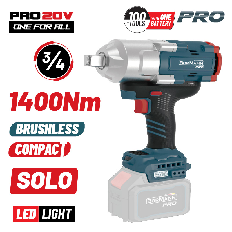 BORMANN Pro BBP5390 Μπουλονόκλειδο Brushless Mπαταρίας 20V,Li-Ion,1400Nm,0-900/1200/1500rpm,SOLO BORMANN Pro BBP5390 Μπουλονόκλειδο Brushless Mπαταρίας 20V,Li-Ion,1400Nm,0-900/1200/1500rpm,SOLO