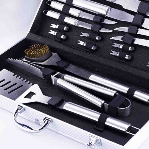 BORMANN Elite BBQ1015 Εργαλεία BBQ Σετ 16τμχ Inox Βαλίτσα