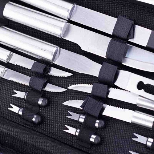 BORMANN Elite BBQ1015 Εργαλεία BBQ Σετ 16τμχ Inox Βαλίτσα