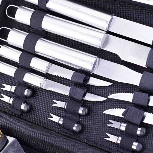 BORMANN Elite BBQ1015 Εργαλεία BBQ Σετ 16τμχ Inox Βαλίτσα