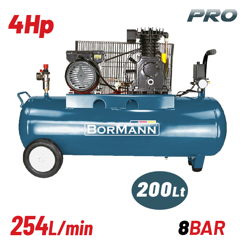 BORMANN BAT5018 Αεροσυμπιεστής Ιμάντα 4hp/200Lt 254Lt/min BORMANN BAT5018 Αεροσυμπιεστής Ιμάντα 4hp/200Lt 254Lt/min