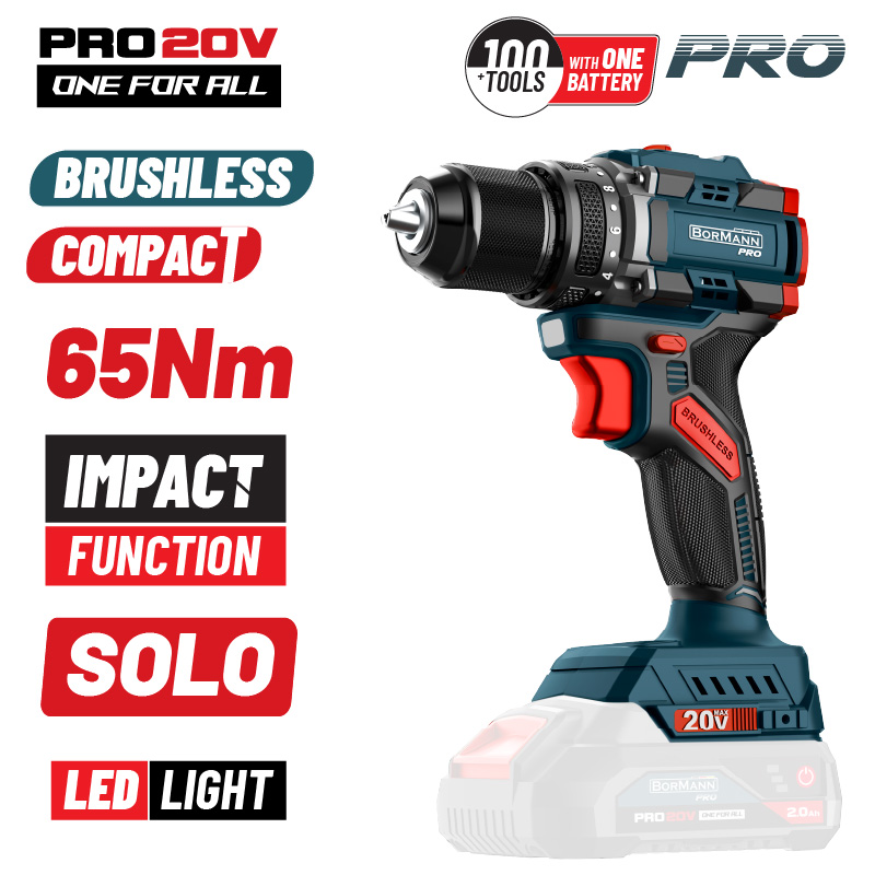 BORMANN Pro BBP5400 Δραπαν/βιδο Κρουστικό,Compact,Brushless 20V,Li-Ion,65Nm με 2 Ταχύτητες BORMANN Pro BBP5400 Δραπαν/βιδο Κρουστικό,Compact,Brushless 20V,Li-Ion,65Nm με 2 Ταχύτητες