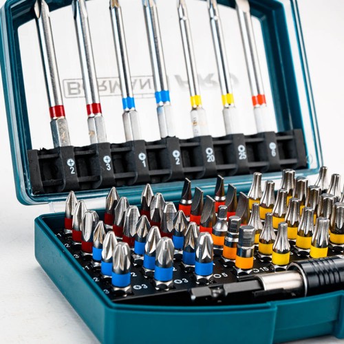 BORMANN Pro BHT1610 Σετ Μύτες & Αντάπτορας,ΑτσάλιS2, 56τεμ