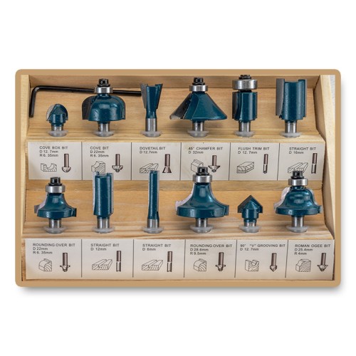 BORMANN Pro BHT1615 Σετ Φρέζες Ρούτερ 12τεμ,6mm