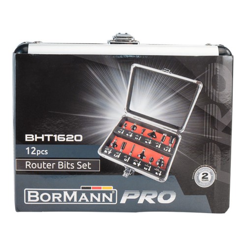 BORMANN Pro BHT1620 Σετ Φρέζες Ρούτερ 8mm,12τεμ