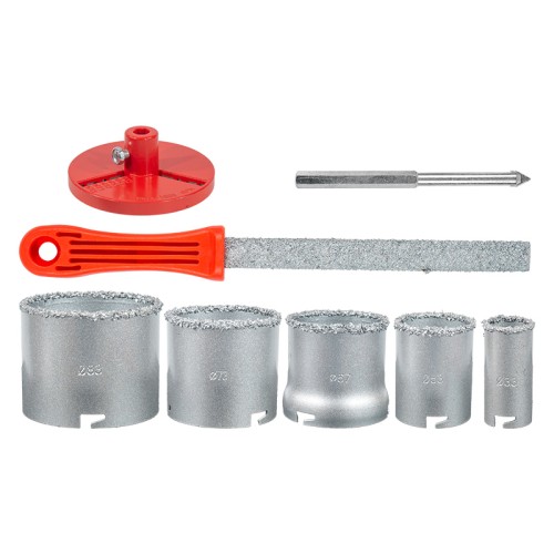 BORMANN Pro BHT4580 Σετ Ποτηροτρύπανα Δομικών Υλικών Καρβιδίου, 8τεμ, 33-83mm