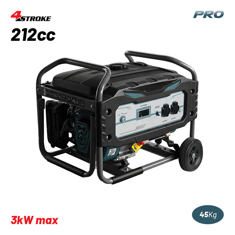 BORMANN Pro BGB3710 ΓΕΝΝΗΤΡΙΑ ΒΕΝΖΙΝΗΣ ΣΥΝΕΧ. ΑΠΟΔΟΣΗ 2800W, 212cc,AVR, ΤΡΟΧΟΙ