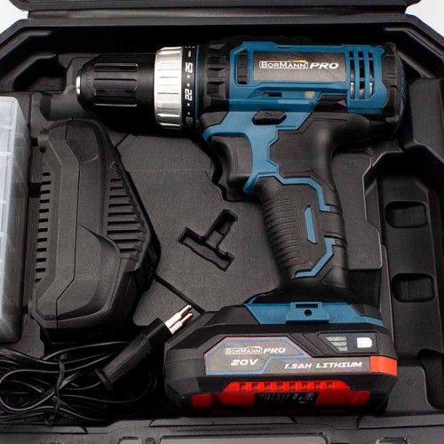 BORMANN Pro BBP3000 Δραπανοκατσάβιδο Μπαταρίας 20V, 35Νm,Li-Ion,με 2 Ταχύτητες,1x2Ah & Βαλίτσα