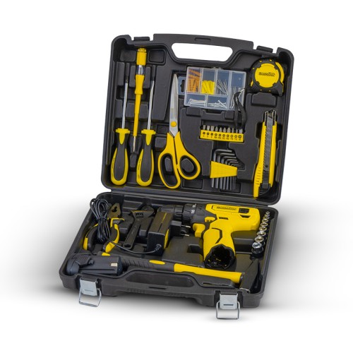 BORMANN BCD2020 Δραπανοκατσάβιδο Μπαταρίας 12V,Li-Ion,1X 1,5Ah,20Nm,Βαλίτσα με 128 Εξαρτήματα