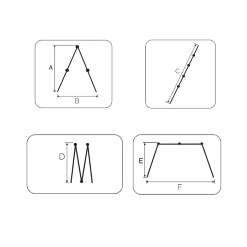 BORMANN Pro BHL5040 Σκάλα Πολυμορφική Αλουμινίου 4x3