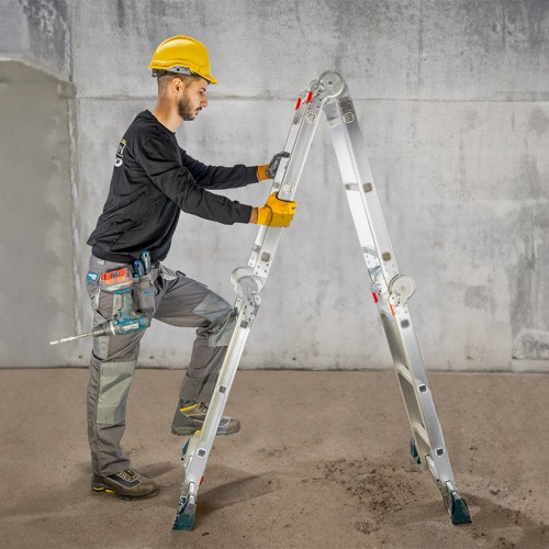 BORMANN Pro BHL5040 Σκάλα Πολυμορφική Αλουμινίου 4x3