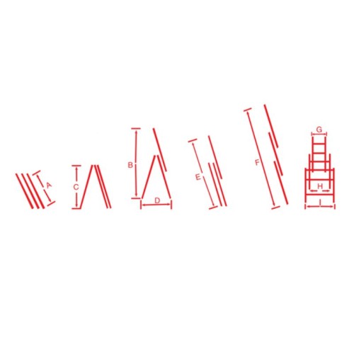 BORMANN Pro BHL5100 Σκάλα Τριπλή  3X11 6.49M