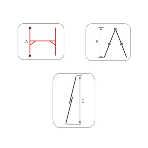 BORMANN Pro BHL9090 Πολυμορφική Σκαλωσιά Αλουμινίου  3 Σε 1,5+5 Σκαλιά Με Μπάρα Σταθεροποίησης