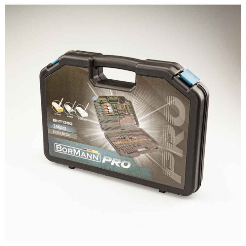 BORMANN Pro BHT1390 Σετ Τρυπάνια,Μύτες,Ποτηροτρύπανα & Καρυδάκια 246τεμ
