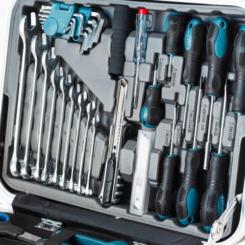 BORMANN Pro BHT5210 Εργαλεία Σετ 132τεμ,Cr-V Σε Τροχήλατη Βαλίτσα ABS