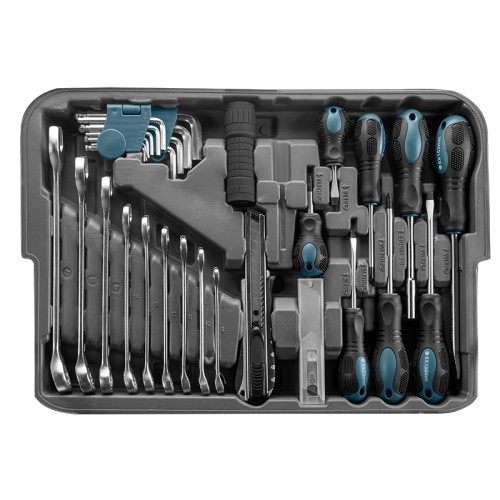 BORMANN Pro BHT5210 Εργαλεία Σετ 132τεμ,Cr-V Σε Τροχήλατη Βαλίτσα ABS