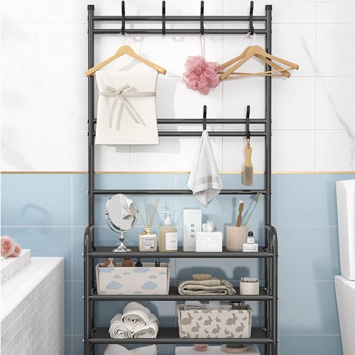 BORMANN Elite BPC2250 Έπιπλο Εισόδου, Κρεμάστρα & Παπουτσοθήκη 4 Ραφιών Με Μεταλλικό Σκελετό