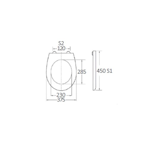BORMANN BTW1030 Κάλυμμα Λεκάνης  Sagitta Soft Close 2419gr, Duroplast 450x375mm BORMANN BTW1030 Κάλυμμα Λεκάνης  Sagitta Soft Close 2419gr, Duroplast 450x375mm