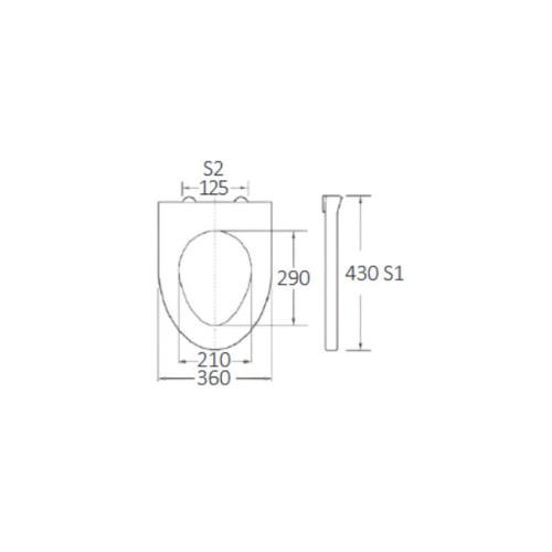 BORMANN BTW1085 Κάλυμμα Λεκάνης Aqua Close 2020gr, Duroplast 430x360mm BORMANN BTW1085 Κάλυμμα Λεκάνης Aqua Close 2020gr, Duroplast 430x360mm