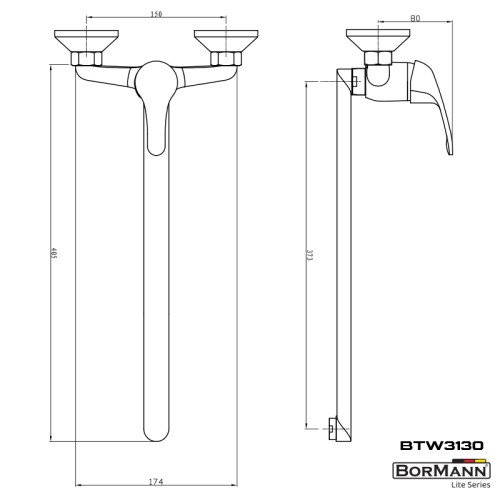 BORMANN Elite BTW3130 Μπαταρία Κουζίνας Zebra 35mm,Αναμεικτική,Επιτοίχια,620g BORMANN Elite BTW3130 Μπαταρία Κουζίνας Zebra 35mm,Αναμεικτική,Επιτοίχια,620g