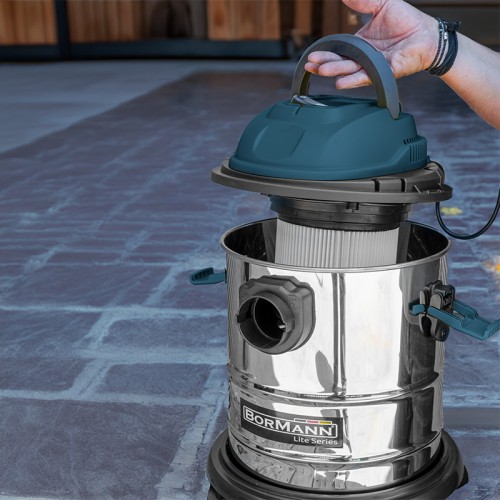 BORMANN BVC2610 Σκούπα Υγρών-Στερεών 1200W,Ανοξείδωτο Κάδο 20Lt