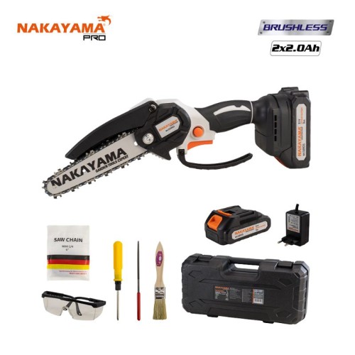 NAKAYAMA EC1050 Κλαδευτικό Αλυσοπρίονο Μπαταρίας 21V,Brushless,Λάμα 15cm,825gr,Βαλίτσα