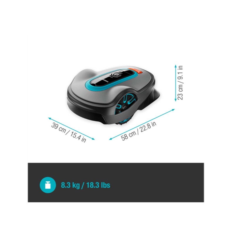 19702-72 Smart Σετ Router Gardena με Ρομποτική Χλοοκοπτική Sileno Life 1000
