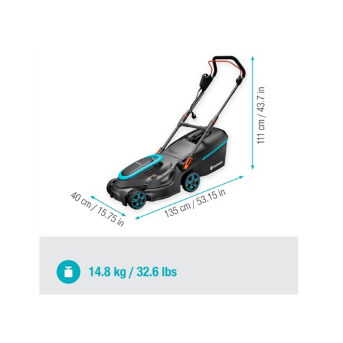 14637-20 Ηλεκτρική Χλοοκοπτική Μηχανή Gardena PowerMax 37/1800